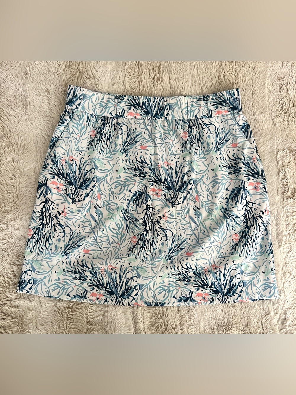 Swing Control Women's Seafoam Botanical Print Golf Mini Skort